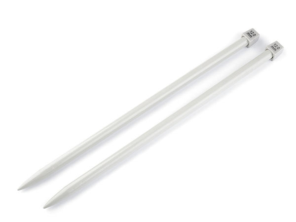 Premium Straight Knitting Needles (No. 12 / 12mm) – Lightweight Single-Pointed Needles for Chunky Yarn, Sweaters & Crafts