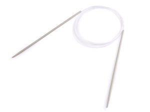 Premium Silver Circular Knitting Needles with Flexible Cable - Professional Seamless Metal Knitting Pins for Socks, Hats & Sweaters