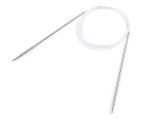 Premium Silver Circular Knitting Needles with Flexible Cable - Professional Seamless Metal Knitting Pins for Socks, Hats & Sweaters