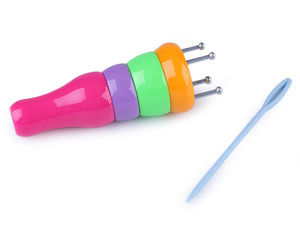 Classic French Knitter Set with Knitting Needle – Ergonomic Handheld Cord & Tube Knitting Tool for Crochet, Haberdashery & DIY Crafts (Assorted Colors)