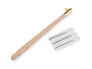 Premium Aari Embroidery Needle Set - Tambour Hook with Wooden Handle and 3 Interchangeable Needles (0.8mm, 0.9mm, 1.1mm)
