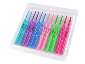 Premium 12-Piece Crochet Hook Set (6 Sizes in Pairs, 2.5mm to 5.0mm) – Durable Crafting Hooks for Knitting, Crochet & Haberdashery