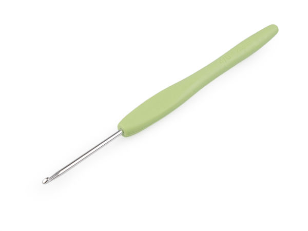 Ergonomic Crochet Hook with Soft Silicone Comfort Grip - Premium Knitting & Crochet Needle, Sizes 2.5mm to 6mm
