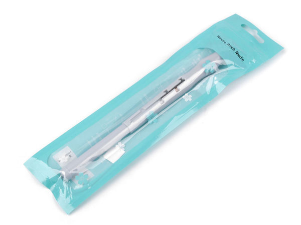 Premium 5mm Hollow Punch Needle Embroidery Pen for Thick Yarns - Includes Long Threader