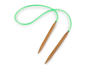 Premium Circular Dark Bamboo Knitting Needles with Flexible Connection Cord