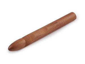 Ergonomic Wooden Crochet Hook (Size 25mm) - Premium Natural Wood Jumbo Hook for Chunky Yarn, Blankets, and Rugs