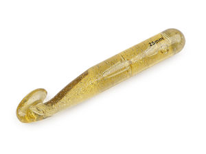Premium Jumbo Plastic Crochet Hook (Size 25) - Sparkling Glitter Hook for Chunky Yarn