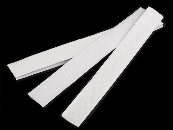 Self-Adhesive Hook and Loop Fastener Strips, Pre-Cut 20mm x 20cm Pads, Heavy Duty Sticky Back Tape for Fabric & Craft (10 Pairs)