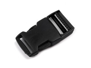 Premium 25mm Side Release Buckle with Integrated Strap Adjuster - Black