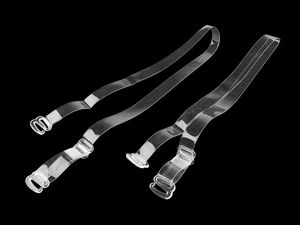 Clear Silicone Bra Straps (10mm Width) with Durable Metal Hooks - Invisible Adjustable Replacement Shoulder Straps