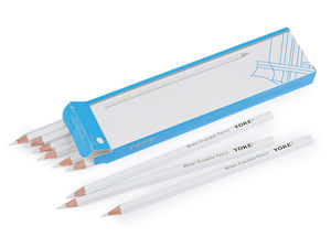 Professional Tailor's Chalk Pencil - Water-Soluble Fabric Marking Pencil for Sewing, Pattern Making, and Embroidery (White)