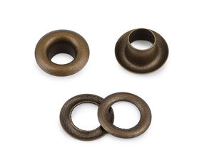 Premium Rust-Proof Metal Grommets with Washers (5.5mm Inner / 10mm Outer) – Two-Part Eyelet Kit for Apparel, Leathercraft & Textiles
