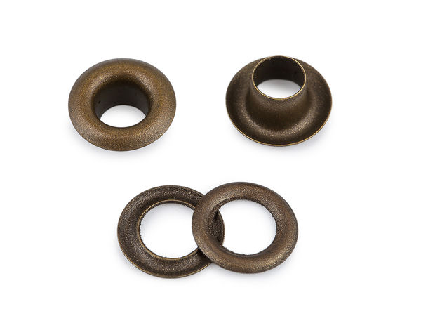 Premium Rust-Proof Metal Grommets with Washers (5.5mm Inner / 10mm Outer) – Two-Part Eyelet Kit for Apparel, Leathercraft & Textiles