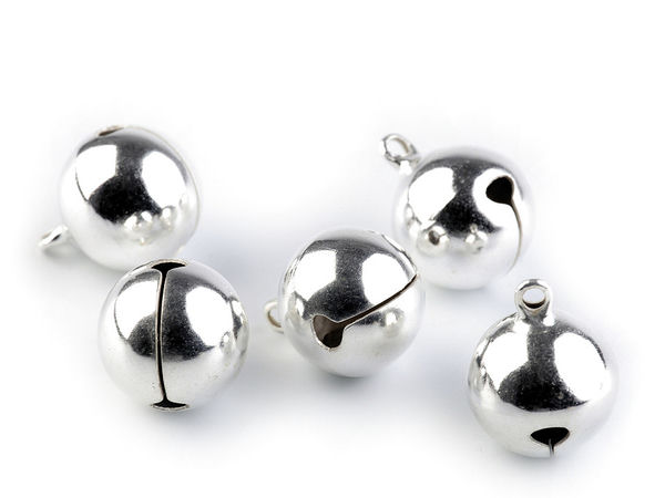 Premium 20mm Metal Jingle Bells - Round Craft Charms & Decorative Pendants for Holiday Crafts and DIY Projects