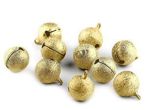 Premium Glitter Metal Jingle Bells (20mm) - Decorative Craft Charm Pendants