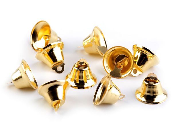 Premium 20mm Metal Jingle Bells with Hanging Eyes for Holiday Crafts, Wreaths & Gift Wrapping