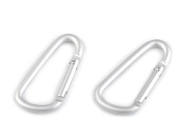 Premium Lightweight Aluminum Metal Carabiner Snap Hook with D-Ring (24x48 mm) for Bags, Straps, and Keychain Crafts