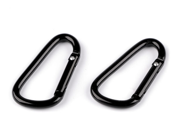 Premium Lightweight Aluminum Metal Carabiner Snap Hook with D-Ring (24x48 mm) for Bags, Straps, and Keychain Crafts