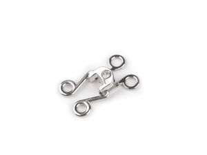 Premium Rhinestone Hook and Eye Decorative Closure for Cardigans, Blouses, and Knitwear