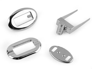 Premium Oval Metal Twist Lock Closure for Handbags and Purses - 20x32mm, Nickel