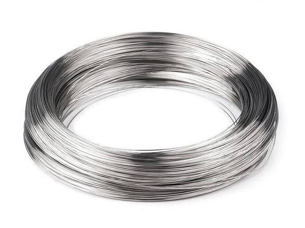 Platinum Bracelet Memory Wire (Ø 5cm, 0.6mm Steel Wire) for Jewelry Making and Beading
