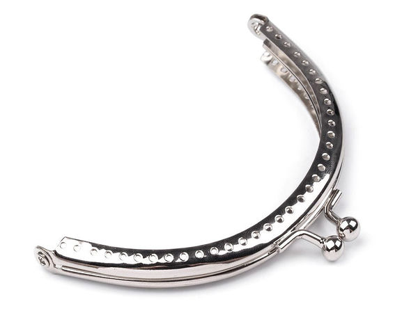 Premium Metal Purse Clasp Frame - 10.5x10 cm Sew-In Handbag Frame for DIY Bag Making, Nickel Finish
