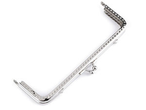 Premium Sew-In Metal Purse Frame, 15.5 x 9 cm, Classic Nickel Finish for Handbag and Wallet Making