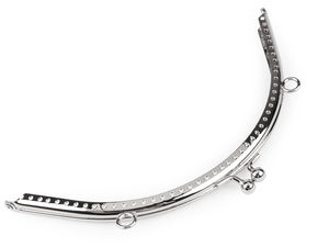 Sew-On Metal Purse Frame with Clasp and Chain Loops (18.5 x 14 cm) for DIY Handbag & Purse Making