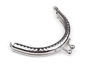 Premium Nickel Sew-In Metal Purse Frame (8x9 cm) - Classic Clasp Wallet Frame for Handbag Making