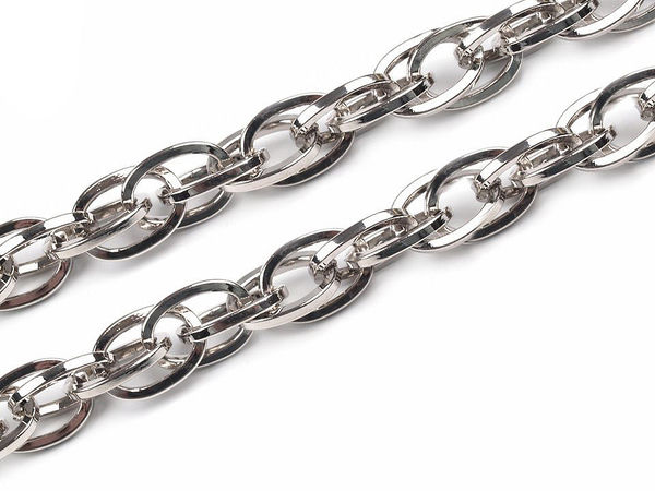 Premium 120cm Nickel Handbag Chain - Sturdy Oval-Link Replacement Strap for Purses, Bags & DIY Crafts (8mm Width)