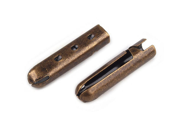 Metal Crimp Cord End Caps 3.3mm - Round Fold-Over Cord Ends for Hoodies, Jackets, and Crafting