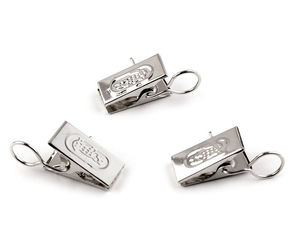 Premium Nickel-Finished Metal Curtain Clips with Open Eyelets