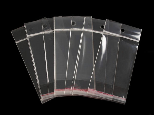 Premium Transparent Self-Adhesive Seal Bags with Hang Hole (7x9 cm)