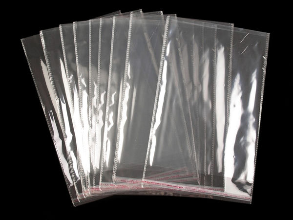 Clear Resealable Self-Adhesive Display Bags (20 x 29 cm) - Premium Glossy Packaging for Retail and Haberdashery