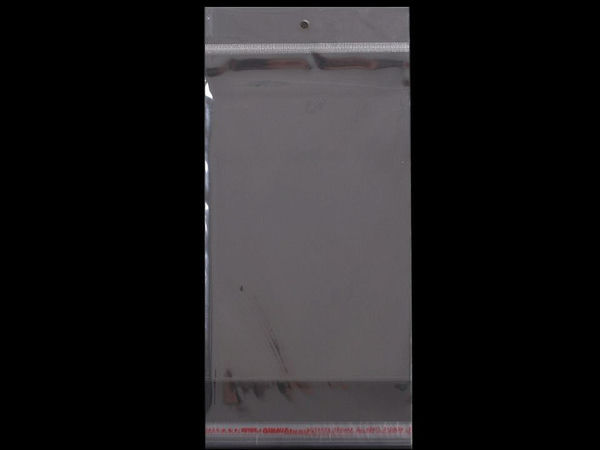 Transparent Self-Adhesive Packaging Bags with Hang Hole, 13 x 22 cm - Premium Clear Display Pouches