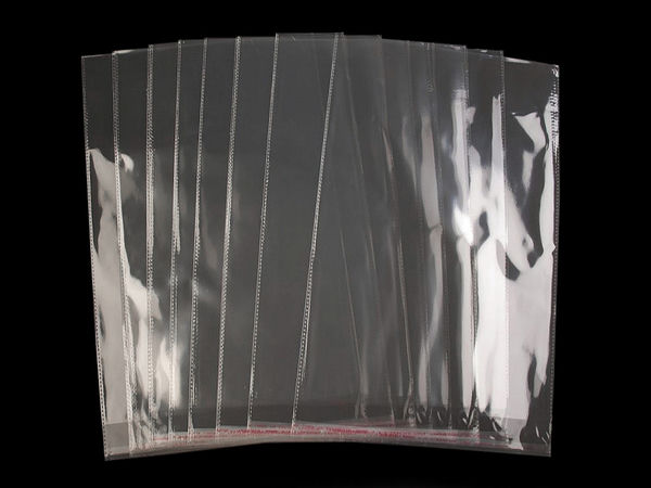 Premium Resealable Transparent Cellophane Bags (26x40 cm) - Self-Adhesive Plastic Display Sleeves