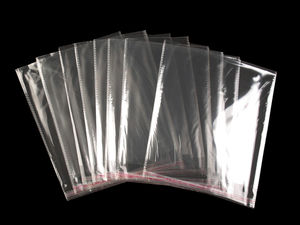Premium Clear Self-Adhesive Packaging Bags (20x20 cm) - Resealable Plastic Display Bags for Crafts, Apparel, and Haberdashery