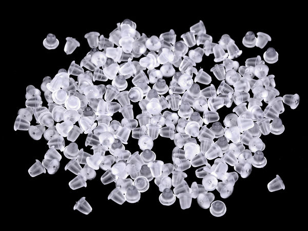 Premium Transparent Silicone Earring Stoppers (3x5 mm) - Soft Safety Backs for Studs and French Hooks
