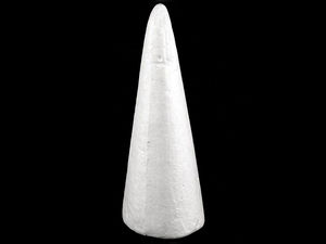 Premium White Polystyrene Craft Cone (13x39 cm) – Solid Styrofoam Base for DIY Christmas Trees, Floral Arrangements, and Holiday Crafts