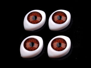 Premium Oval Plastic Doll Eyes for DIY Crafting & Toy Making - 12x17mm