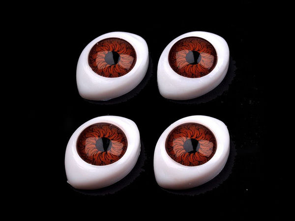 Premium Oval Plastic Doll Eyes for DIY Crafting & Toy Making - 12x17mm
