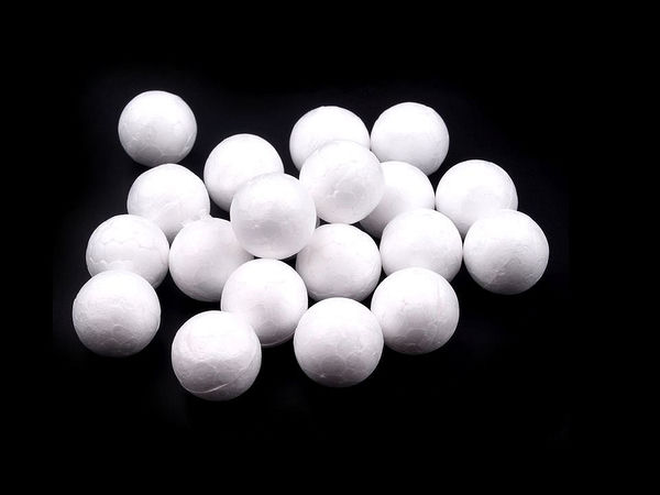 Premium Solid Polystyrene Craft Balls (1.5 cm) - White Foam Spheres for DIY Art, Decoupage, and Seasonal Decor