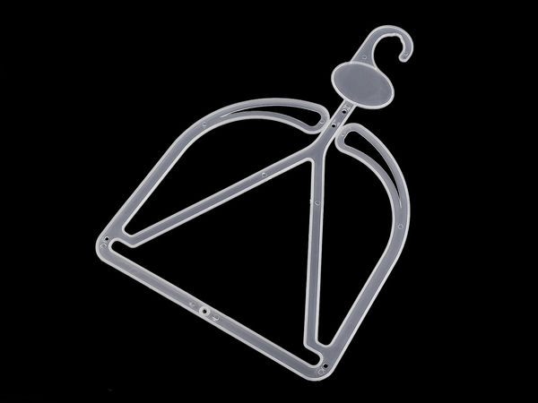 Premium Milk White Plastic Knit Hat Hanger (18 x 26.5 cm) | Retail Display Hook for Beanies & Headwear