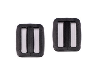 Premium Black Plastic Tri-Glide Slide Adjuster Buckles - 15mm, 20mm, and 25mm Strap Sliders