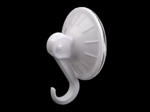 Premium White Plastic Suction Cup Hook (5.5 cm) – Removable Hanging Hook for Glass, Tiles & Smooth Surfaces