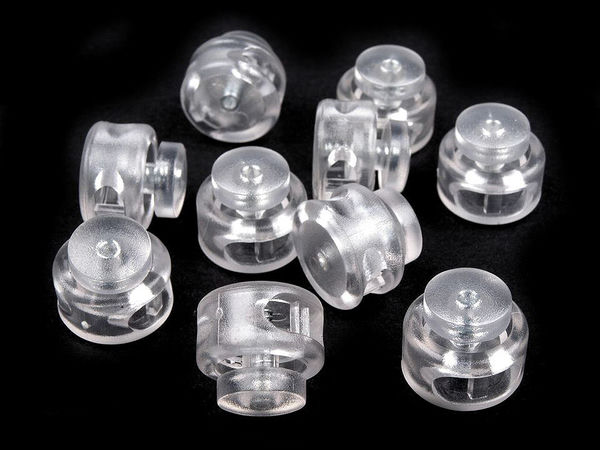 Premium Round 2-Hole Cord Lock Stopper Toggles (13x15mm) - Heavy-Duty Spring Tension Drawstring Fastener for Jackets & Sportswear