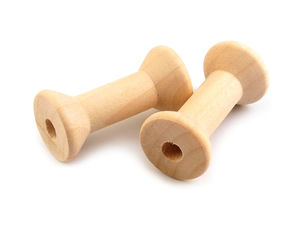 Natural Wood Spools (2 x 4 cm) – Premium Wooden Bobbins for Crafting, Yarn Reeling, and Decorative Projects