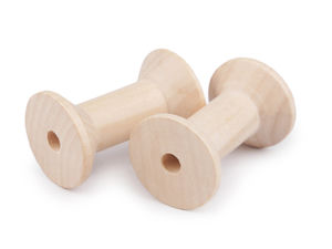 Premium Natural Wooden Spool (3 x 4.8 cm) - Versatile Crafting, Sewing, and Decorative Ribbon Spool