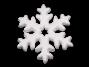 DIY Polystyrene Snowflake Shapes with Star Cutout for Christmas Crafts, 10cm (5-Pack)