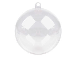 Clear Acrylic Fillable Ball Ornament (8.5 cm) - Snap-Open Hanging Bauble for DIY Crafts and Festive Decor